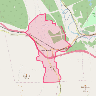 Map of West Rutland