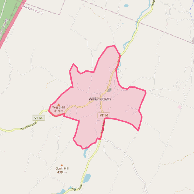 Map of Williamstown