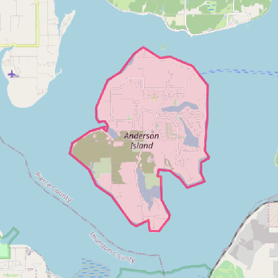 Map of Anderson Island