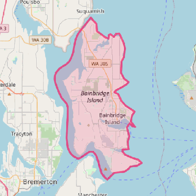 Map of Bainbridge Island