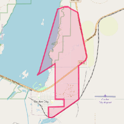 Map of Banks Lake South