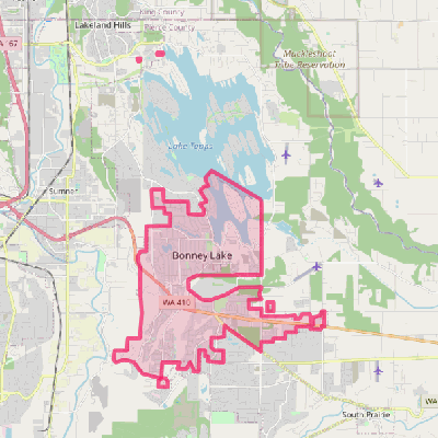 Map of Bonney Lake