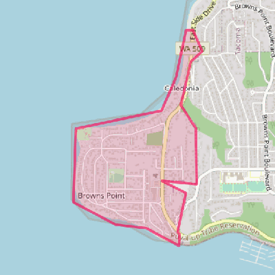 Map of Browns Point