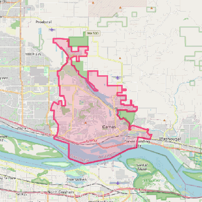 Map of Camas