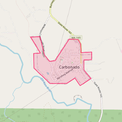 Map of Carbonado