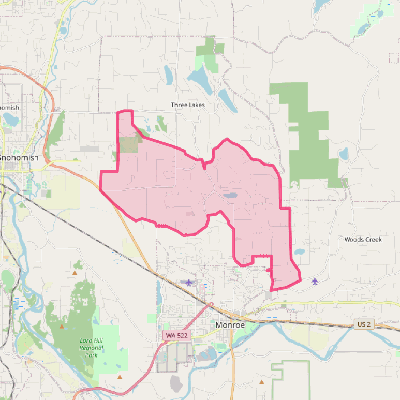 Map of Chain Lake