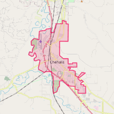 Map of Chehalis