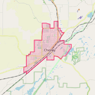 Map of Cheney