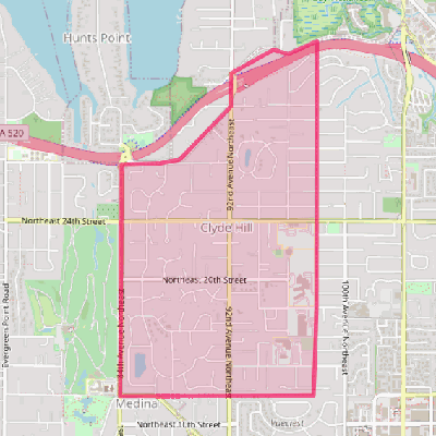 Map of Clyde Hill