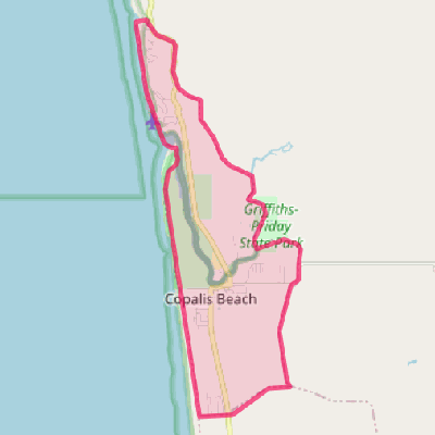 Map of Copalis Beach