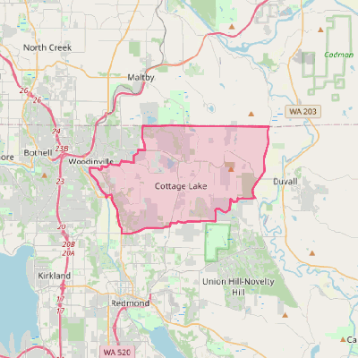 Map of Cottage Lake