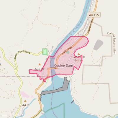 Map of Coulee Dam