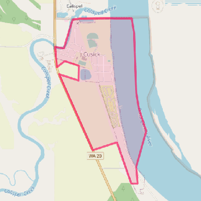 Map of Cusick