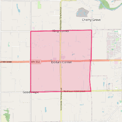 Map of Dollars Corner