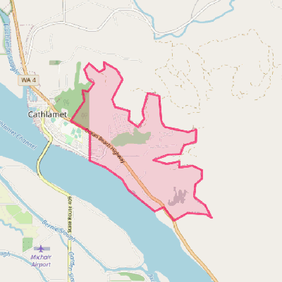 Map of East Cathlamet