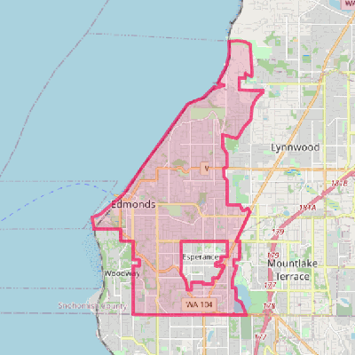 Map of Edmonds