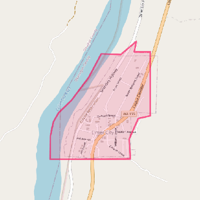 Map of Elmer City