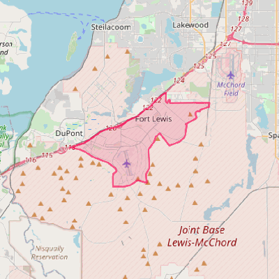 Map of Fort Lewis