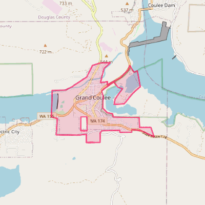 Map of Grand Coulee