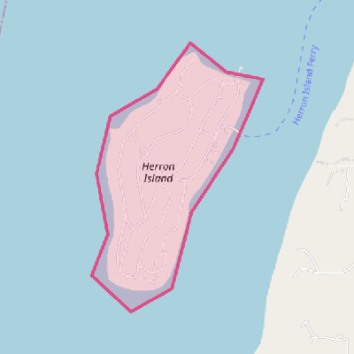 Map of Herron Island