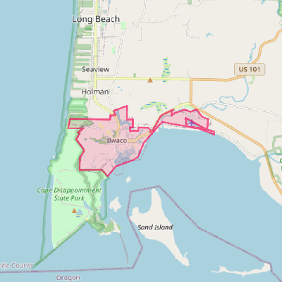 Map of Ilwaco