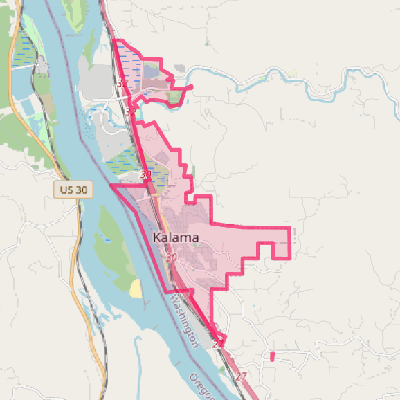 Map of Kalama