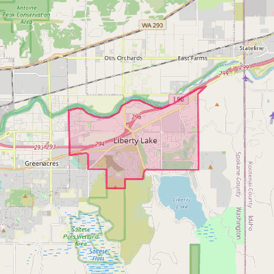 Map of Liberty Lake