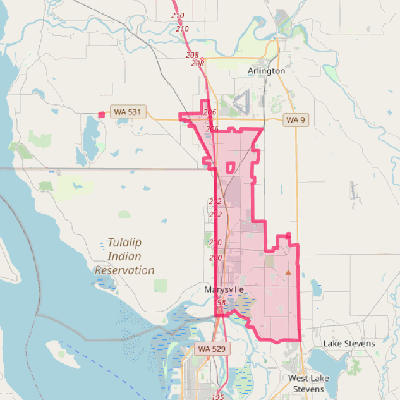 Map of Marysville