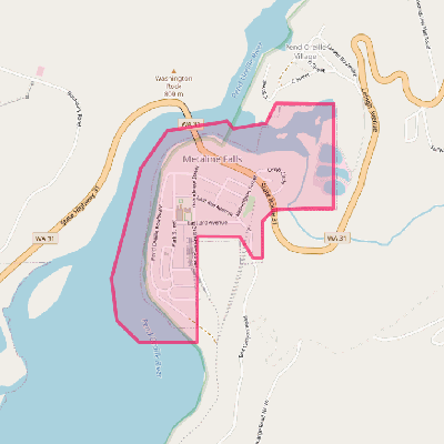 Map of Metaline Falls