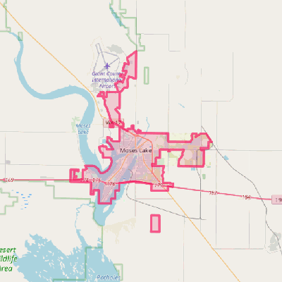 Map of Moses Lake