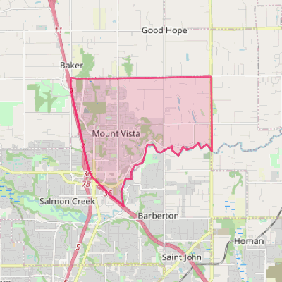 Map of Mount Vista