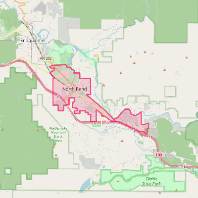 Map of North Bend