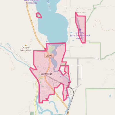 Map of Oroville