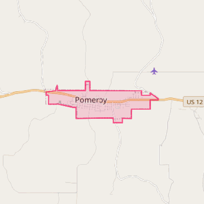 Map of Pomeroy