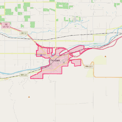 Map of Prosser