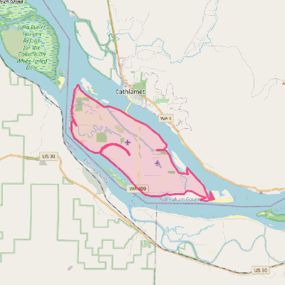 Map of Puget Island