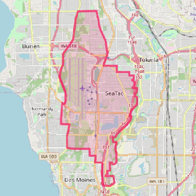 Map of SeaTac