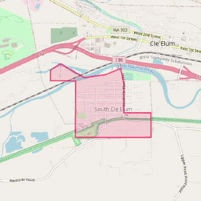 Map of South Cle Elum