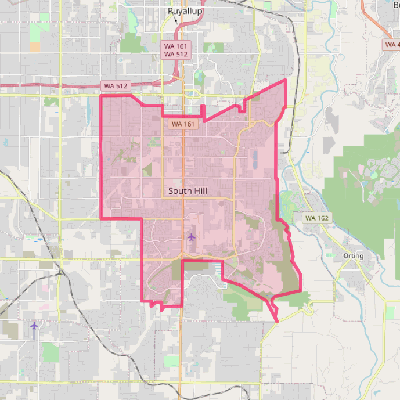 Map of South Hill