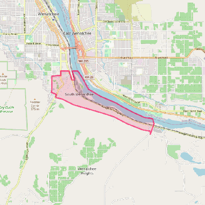 Map of South Wenatchee