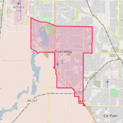 Map of Spanaway