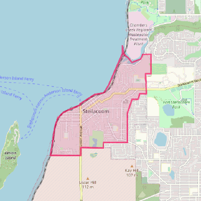 Map of Steilacoom