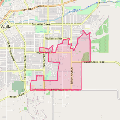 Map of Walla Walla East