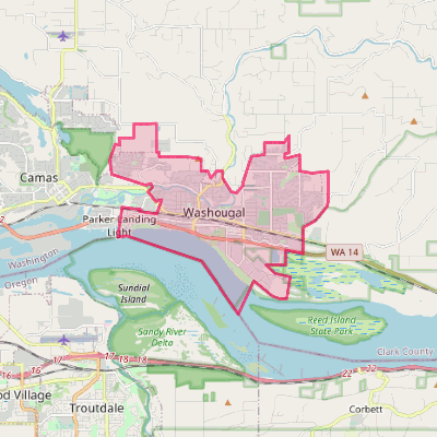 Map of Washougal