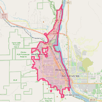 Map of Wenatchee