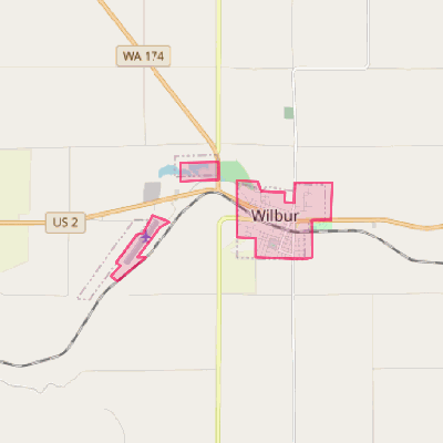Map of Wilbur