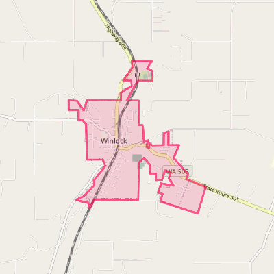 Map of Winlock