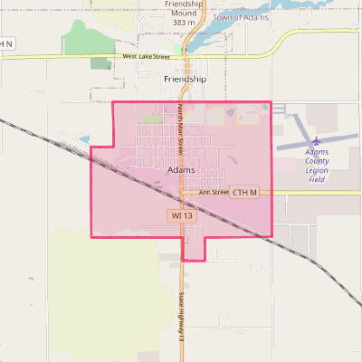 Map of Adams