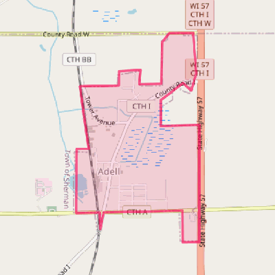 Map of Adell