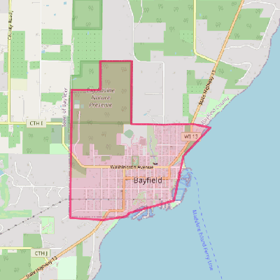 Map of Bayfield